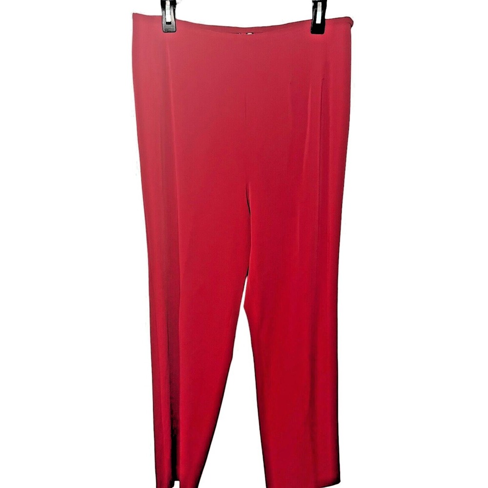 REDD Jeans Brand Polyester Red Dress Pants Trousers Side Zip Women's Size 12